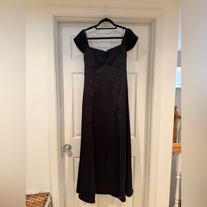 AE Black Off-Shoulder Evening Dress